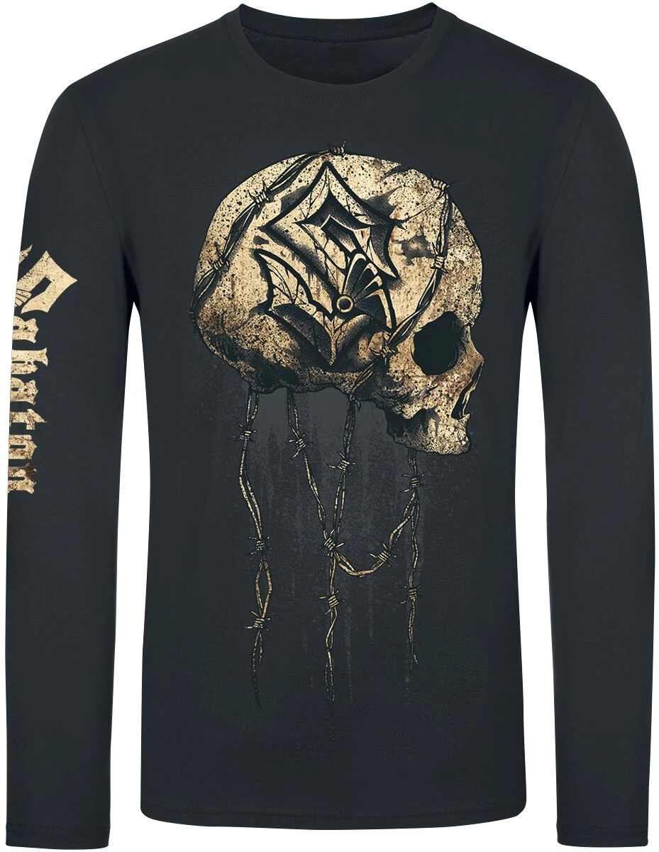 "Barbed Wire Skull" Long-sleeve Shirt Black By Sabaton 3 "Barbed Wire Skull" Long-sleeve Shirt Black By Sabaton